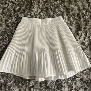 By the Shew White pleated mini skirt